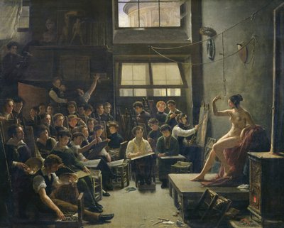 Das Atelier von Baron Antoine Jean Gros von Auguste Antoine Masse